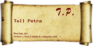 Tell Petra névjegykártya