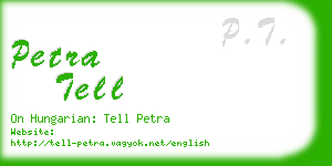 petra tell business card